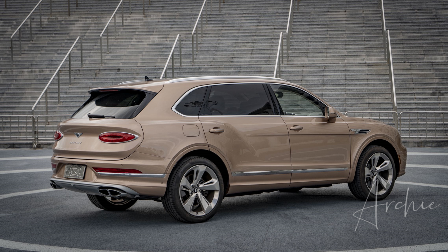 Bentley Bentayga Gold - Private Chauffeur Service.