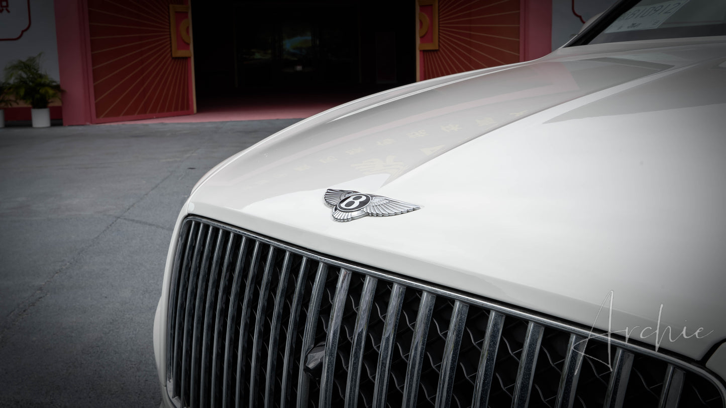 Bentley Bentayga White - Private Chauffeur Service.