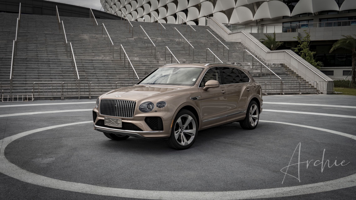 Bentley Bentayga Gold - Private Chauffeur Service.