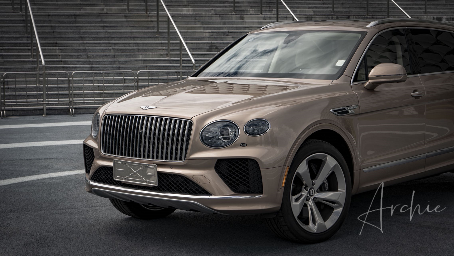 Bentley Bentayga Gold - Private Chauffeur Service.