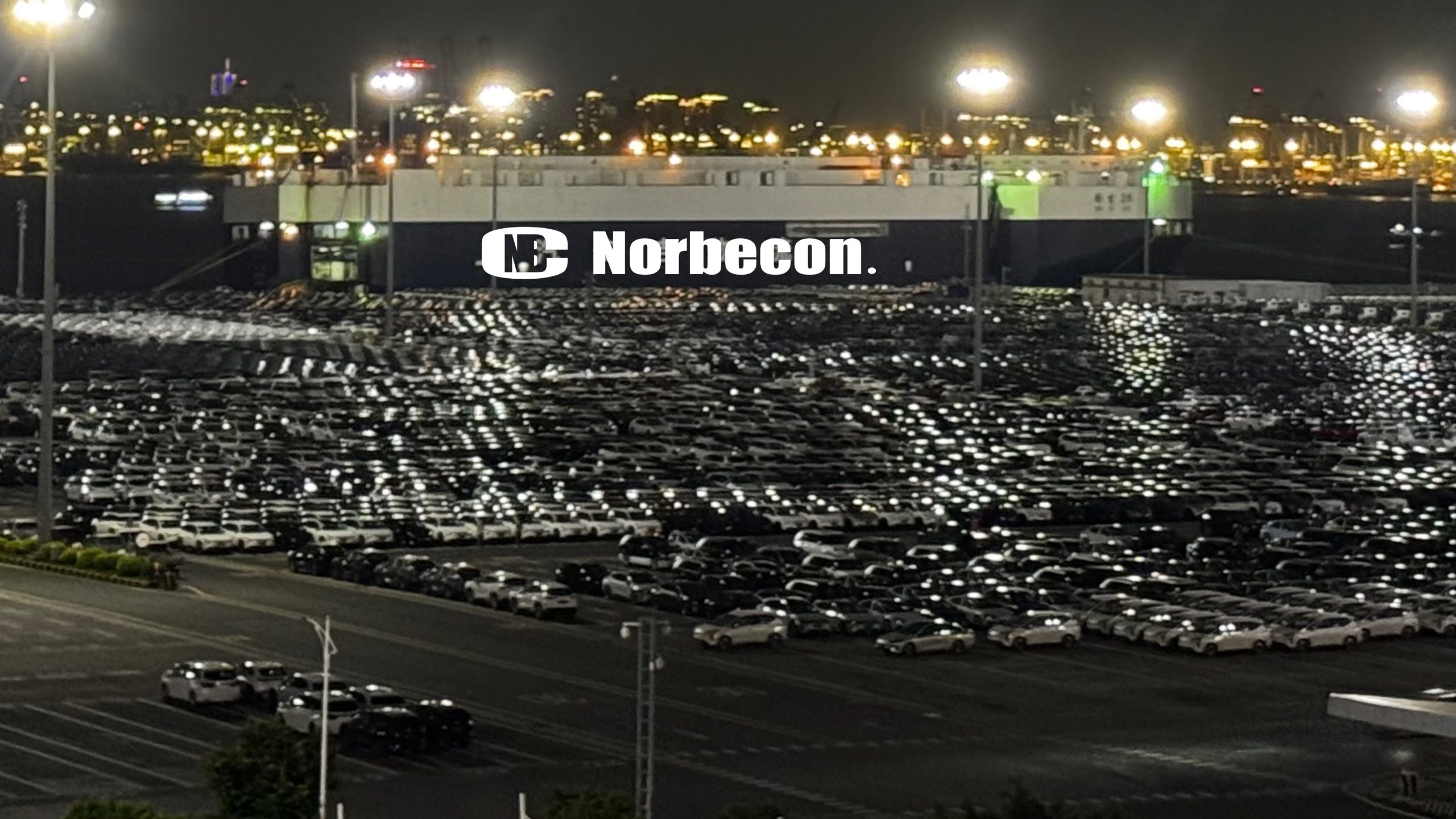 Night Operations at Nansha Port — Export-Ready Vehicles